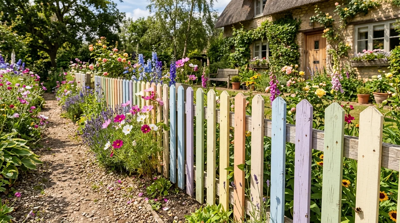 Picket Fence With Matching Gate